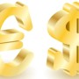 Dollar and euro money 3d symbols.